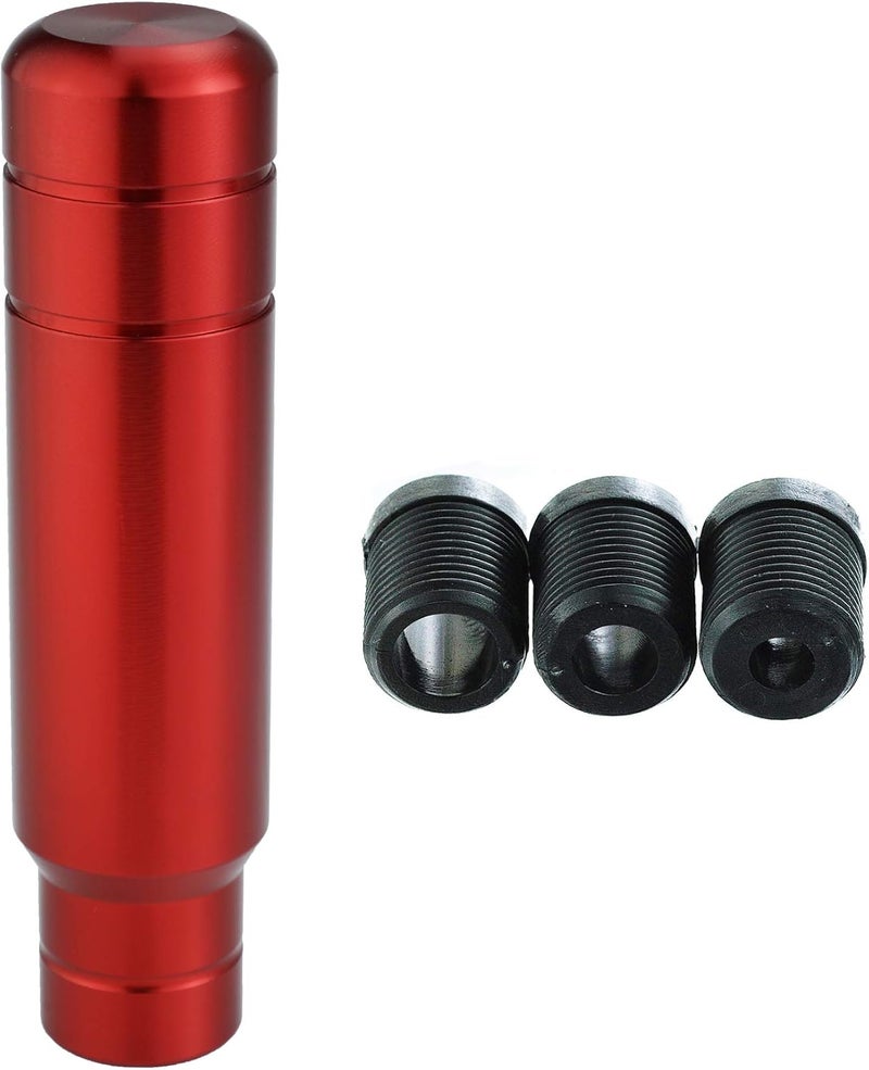 Abfer Weighted Shift Knob Aluminum Car Gear Stick Shifter Handle Shifting Lever Head Fit Most Automatic Manual Vehicle (Red) - Image 5